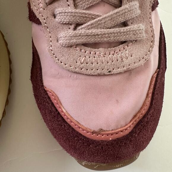 Gola Women’s Daytona Sneakers 6 Pink Burgundy Retro Jogger Suede Nylon Trainers - Picture 10 of 14